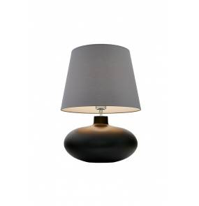 Lampa stołowa Sawa 40590108 oprawa grafitowa matowa / abażur szary Kaspa 