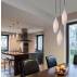 Lampa wisząca Champagne MD2101-1W oprawa w kolorze srebrnym z mlecznym kloszem ZUMA LINE