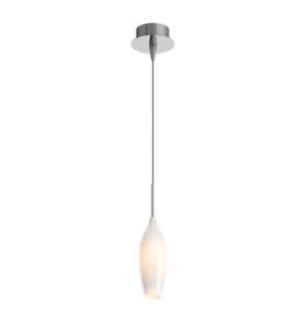 Lampa wisząca Champagne MD2101-1W oprawa w kolorze srebrnym z mlecznym kloszem ZUMA LINE