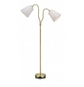 Lampa podłogowa Modena 105274 Markslojd abażurowa lampa stojąca w mosiężnym kolorze