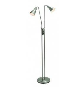 Lampa podłogowa Odense 102241 Markslojd podwójna lampa stojąca w kolorze stali