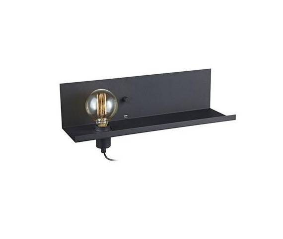 Kinkiet Multi 106482 Markslojd funkcjonalna oprawa na ścianę z USB w kolorze czarnym