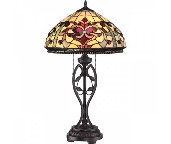 Lampa stołowa Kings Pointe QZ/KINGS POINTE oprawa stojąca brązowa Quoizel
