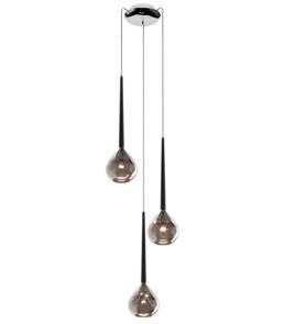 Lampa wisząca Libra MD2128A-3S oprawa w kolorze czerni i srebra ZUMA LINE