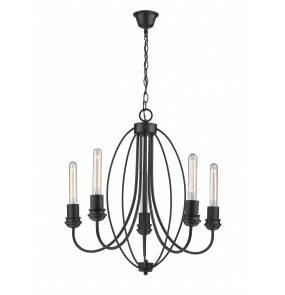 Żyrandol CANARIA LP-6704/5P oprawa w kolorze czarnym LIGHT PRESTIGE