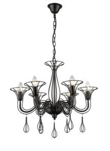 Żyrandol Tarragona 6 LP-6756/6P czarny Light Prestige oprawa w stylu nowoczesnym