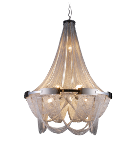 Lampa wisząca ROMA P09109NI COSMOLight srebrna oprawa w stylu nowoczesnym