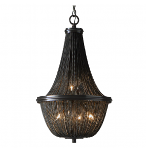 Lampa wisząca ROMA P04543BK COSMOLight czarna oprawa w stylu nowoczesnym