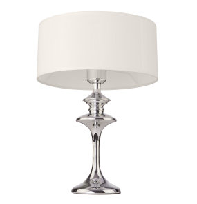 Lampa stołowa Abu Dhabi T01413CH-WH COSMOLight biała oprawa w stylu nowoczesnym