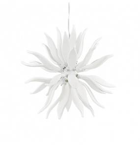 Lampa wisząca Leaves SP12 112268 Ideal Lux biała oprawa w stylu design