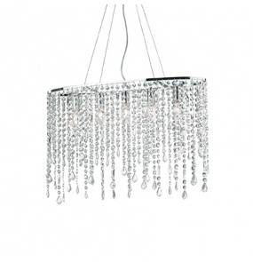 Lampa wisząca Rain Clear SP5 008363 Ideal Lux transparentna oprawa w stylu kryształowym