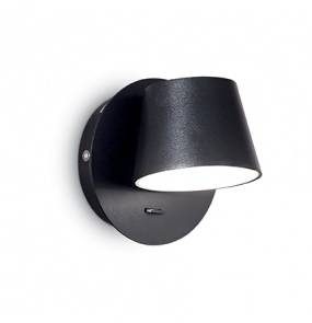 Kinkiet Gim AP1 167121 Ideal Lux czarna oprawa w nowoczesnym stylu