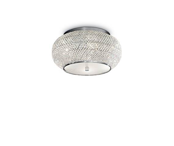 Plafon Pasha PL6 100784 Ideal Lux kryształowa oprawa w stylu klasycznym