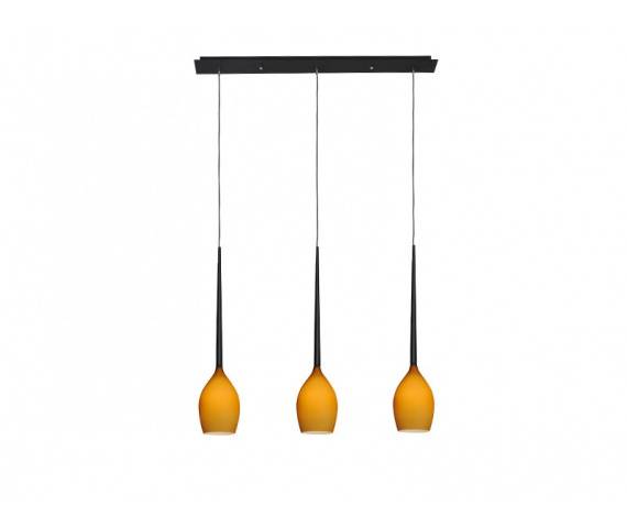 Lampa wisząca Izza 3 AZ2322 AZzardo bursztynowa oprawa w nowoczesnym stylu