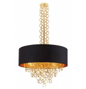 Lampa wisząca Crown P0293 MAXlight czarno-złota oprawa w dekoracyjnym stylu