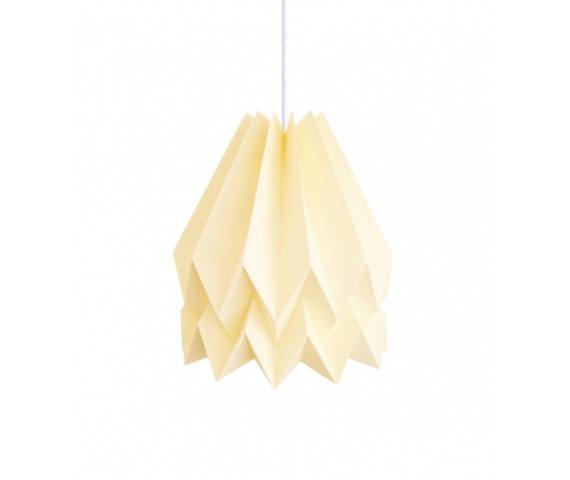 Lampa wisząca Plain Pale Yellow Orikomi żółta oprawa w dekoracyjnym stylu