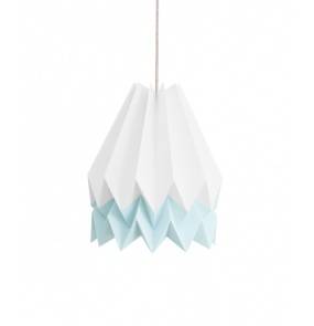 Lampa wisząca Stripe Polar White/Mint Blue Orikomi biało-niebieska oprawa w dekoracyjnym stylu