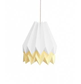 Lampa wisząca Stripe Polar White/Pale Yellow Orikomi biało-żółta oprawa w dekoracyjnym stylu