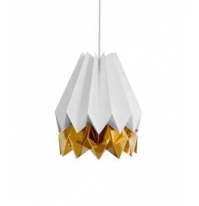 Lampa wisząca Stripe Light Grey/Warm Gold Orikomi szaro-złota oprawa w dekoracyjnym stylu