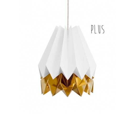 Lampa wisząca Plus Polar White/Warm Gold Orikomi biało-złota oprawa w dekoracyjnym stylu