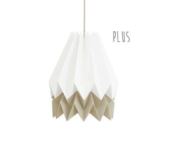 Lampa wisząca Plus Polar White/Light Taupe Orikomi dwukolorowa oprawa w dekoracyjnym stylu