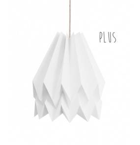 Lampa wisząca Plus Polar White Orikomi jednolicie biała oprawa w dekoracyjnym stylu