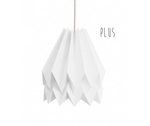 Lampa wisząca Plus Polar White Orikomi jednolicie biała oprawa w dekoracyjnym stylu