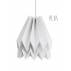 Lampa wisząca Plus Light Grey Orikomi jednolicie szara oprawa w dekoracyjnym stylu