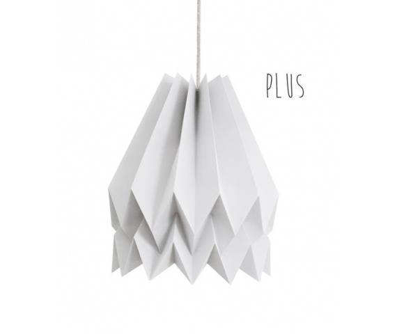 Lampa wisząca Plus Light Grey Orikomi jednolicie szara oprawa w dekoracyjnym stylu
