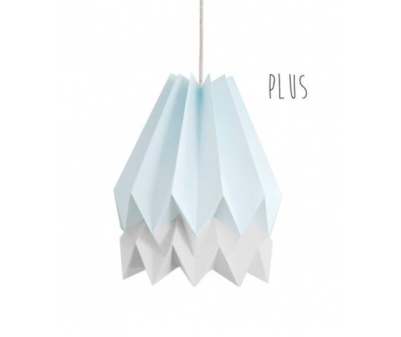 Lampa wisząca Plus Mint Blue/Light Grey Orikomi niebiesko-szara oprawa w dekoracyjnym stylu