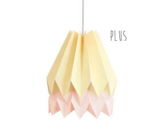 Lampa wisząca Plus Pale Yellow/Pastel Pink Orikomi żółto-różowa oprawa w dekoracyjnym stylu