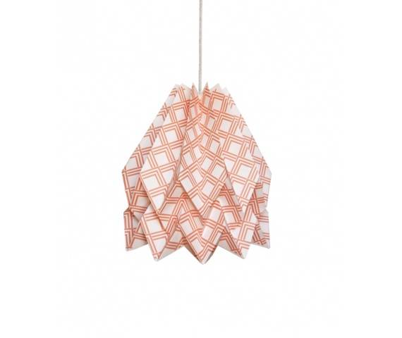 Lampa wisząca Kayapó Terracota Orikomi dekoracyjna oprawa w kolorze różowym