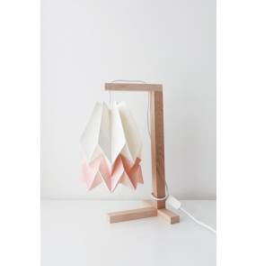 Lampa stołowa Table Polar White/Pastel Pink Orikomi biało-różowa oprawa w minimalistycznym stylu