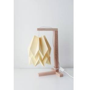 Lampa stołowa Table Pale Yellow Orikomi żółta oprawa w minimalistycznym stylu