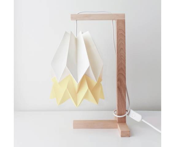 Lampa stołowa Table Polar White/Pale Yellow Orikomi biało-żółta oprawa w minimalistycznym stylu