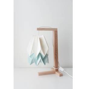 Lampa stołowa Table Polar White/Mint Blue Orikomi biało-niebieska oprawa w minimalistycznym stylu