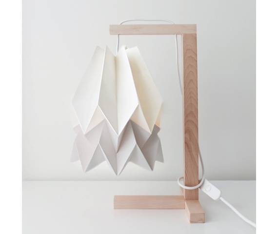 Lampa stołowa Table Polar White/Light Grey Orikomi biało-szara oprawa w minimalistycznym stylu