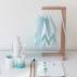 Lampa stołowa Table Mint Blue Orikomi niebieska oprawa w minimalistycznym stylu