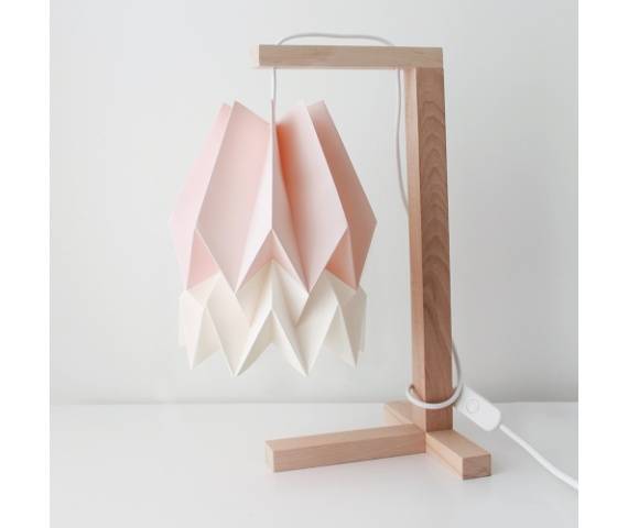 Lampa stołowa Table Pastel Pink/Polar White Orikomi różowo-biała oprawa w minimalistycznym stylu