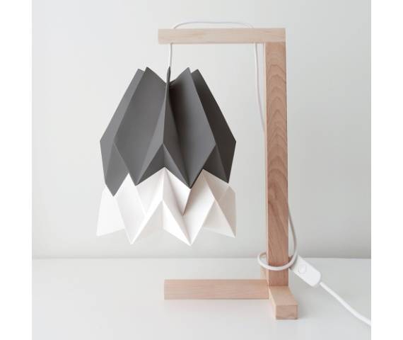 Lampa stołowa Table Alpine Grey/Polar White Orikomi szaro-biała oprawa w minimalistycznym stylu