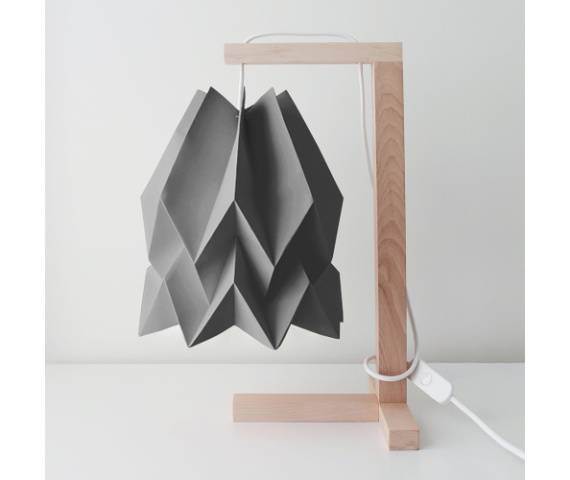 Lampa stołowa Table Alpine Grey Orikomi szara oprawa w minimalistycznym stylu