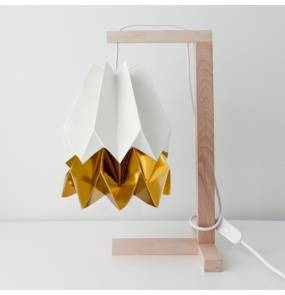 Lampa stołowa Table Polar White/Warm Gold Orikomi biało-złota oprawa w minimalistycznym stylu