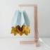 Lampa stołowa Table Mint Blue/Warm Gold Orikomi niebiesko-złota oprawa w minimalistycznym stylu