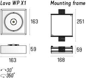 Rama montażowa do lamp Lava WP X1 4.2100 Labra