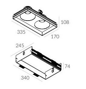 Rama montażowa do lampy Solid Lightbox WP 185.2 4.2109 Labra