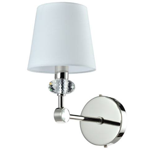 Kinkiet Doha W01292NI-WH COSMOLight biała oprawa w stylu kryształowym