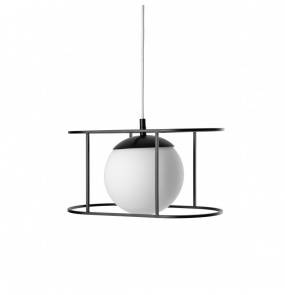 Lampa wisząca w styli minimalistycznym Kuglo B  KUB122B0 oprawa wisząca czarno-biała UMMO