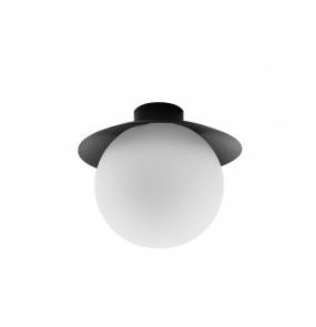 Plafon pojedynczy w minimalistycznym stylu Kuul C KLC12000 oprawa sufitowa czarno-biała UMMO
