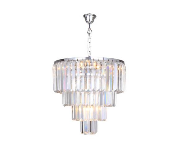 Lampa wisząca AMEDEO 17106/4+1-CHR dekoracyjna oprawa w kolorze srebrnym ZUMA LINE