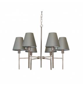 Żyrandol Lucerne LUCERNE-6LT Elstead Lighting nowoczesna oprawa w kolorze szarym